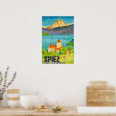 Spiez, Zwitserland,Reisposter Poster (Keuken)