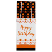 Spiffy fleszak met polka-dot in Sinaasappel Wijn Cadeautas (Voorkant)