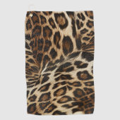 Spiffy Leopard Spots Leather Grain look Golfhanddoek (Voorkant)