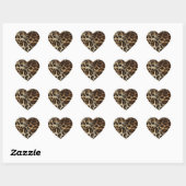 Spiffy Leopard Spots Leather Grain look Hart Sticker (Vel)