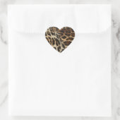 Spiffy Leopard Spots Leather Grain look Hart Sticker (Tas)