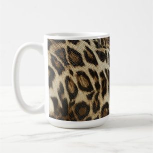 Spiffy Leopard Spots Leather Grain look Koffiemok