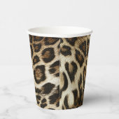 Spiffy Leopard Spots Leather Grain look Papieren Bekers (Rechts)