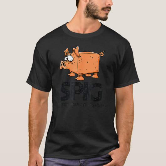 Spig waar spam afkomstig is van Funny Pig T-shirt (Voorkant)