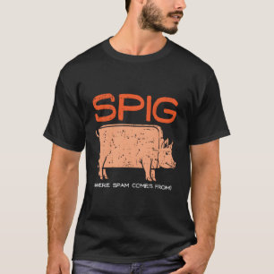 Spig waar spam afkomstig is van I Funny Pig Farmer T-shirt