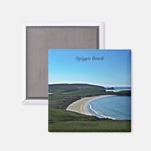 Spiggie Beach, Shetland Magneet (Voorkant / Achterkant)