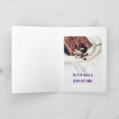 Spijker op het hoofd, stuk taart kaart (Binnen)