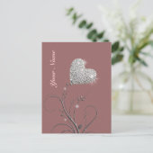 spijkerbloem briefkaart (Staand voorkant)