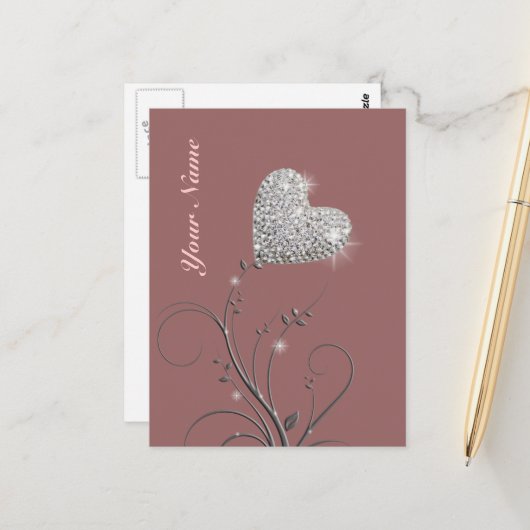 spijkerbloem briefkaart (Voorkant / Achterkant in situ)