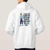 SPIJKERBROEK CITAAT HOODIE (Achterkant)