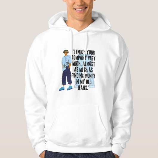 SPIJKERBROEK CITAAT HOODIE (Voorkant)