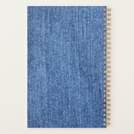 Spijkerbroek Klein (5,5 inch x 8,5 inch) Planner (Achterkant)