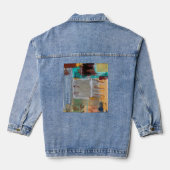 Spijkerjack met abstracte kunst denim jacket (Achterkant)