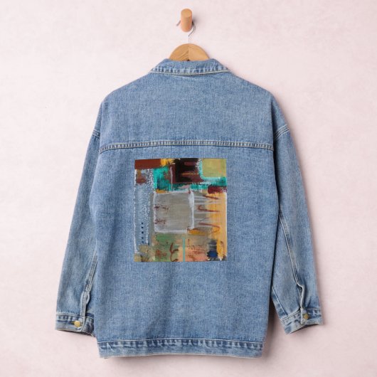 Spijkerjack met abstracte kunst denim jacket (Hangar)
