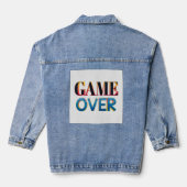 Spijkerjack met "Game Over"-tekst op de achterkant Denim Jacket (Achterkant)