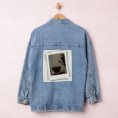 Spijkerjack met theebladmotief denim jacket (Hangar)