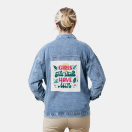 Spijkerjackje getoond van voren en achteren denim jacket