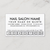 Spijkers. Loyaliteit Punch Card Klantenkaartje (Achterkant)