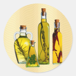 spijsolie ronde sticker