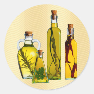 spijsolie ronde sticker