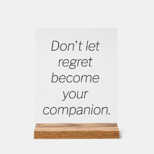 Spijt Acryl Teken Bord