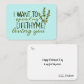 Spijt mijn leven met Funny Pun Cute Valentijnsdag Notitiekaartje (Voorkant / Achterkant)