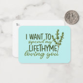 Spijt mijn leven met Funny Pun Cute Valentijnsdag Notitiekaartje (Voorkant / Achterkant in situ)