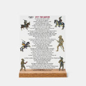 Spijt van de natie Poëzie Schrijven Acryl Teken Acryl Bord (Voorkant)