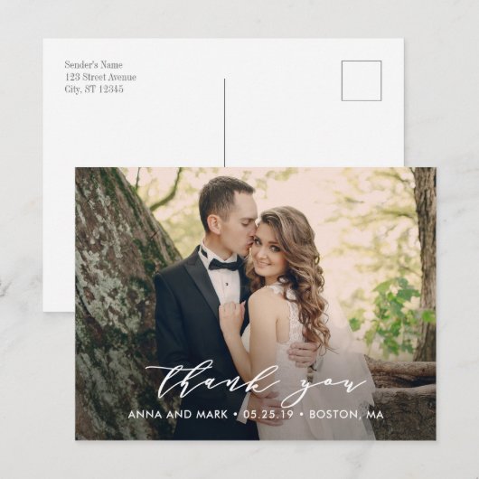 Spijtig Manuscript Dank u Briefkaarten (Voorkant / Achterkant)