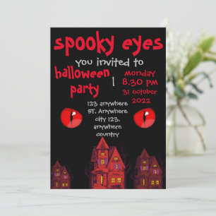 Spijtig oog, eng halloween party-uitnodiging kaart