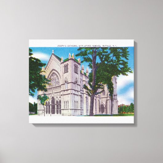 Spijtig Uitzicht van St. Joseph's kathedraal Canvas Afdruk (Voorkant)