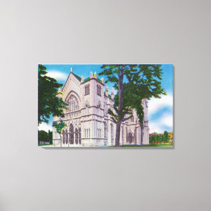 Spijtig Uitzicht van St. Joseph's kathedraal Canvas Afdruk
