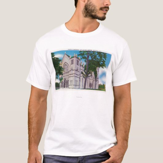 Spijtig Uitzicht van St. Joseph's kathedraal T-shirt (Voorkant)