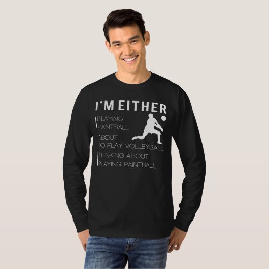 Spike and Smile: Grappig Volleybal T-shirt (Voorkant volledig)