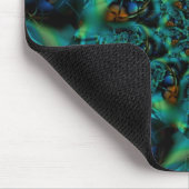 Spike | Blauwe en groene fractale kunst Muismat (Hoek)