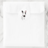 Spike de Engelse Bull Terrier Ronde Sticker (Tas)
