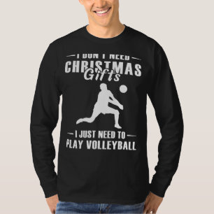 Spike de vakantie juichen met volleybal over Chris T-shirt