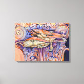 Spike en Curly Spelen Label Canvas Afdruk (Voorkant)