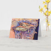 Spike en Curly spelen Label Wenskaart Kaart (Gele Bloem)