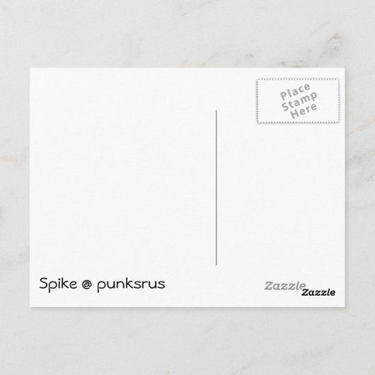 Spike haat poppen briefkaart (Achterkant)