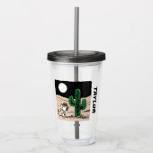 Spike in een Moonlit woestijn Acryl Drinkbeker (Voorkant)