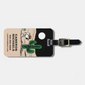 Spike in een Moonlit woestijn Bagagelabel (Voorkant horizontaal)