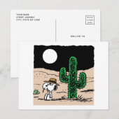 Spike in een Moonlit woestijn Briefkaart (Voorkant / Achterkant)