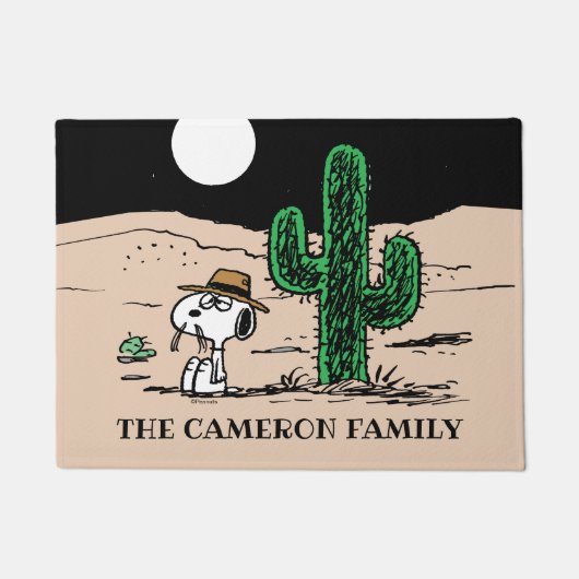 Spike in een Moonlit woestijn Deurmat (Voorkant)