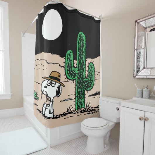 Spike in een Moonlit woestijn Douchegordijn (In situ)