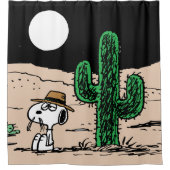 Spike in een Moonlit woestijn Douchegordijn (Voorkant)