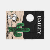 Spike in een Moonlit woestijn Fleece Deken (Voorkant (Horizontaal))