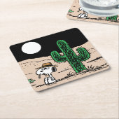 Spike in een Moonlit woestijn Kartonnen Onderzetters (Schuin)