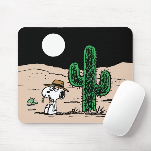 Spike in een Moonlit woestijn Muismat (Met muis)