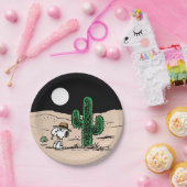 Spike in een Moonlit woestijn Papieren Bordje (Feest)